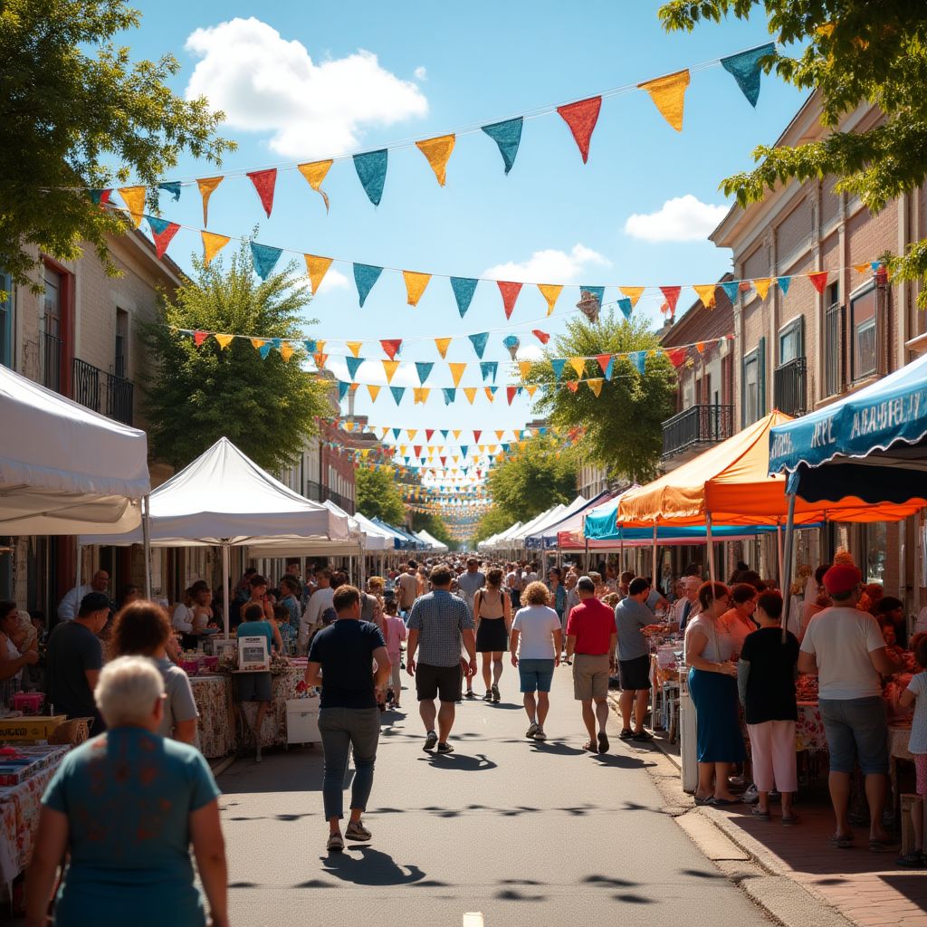 Rural community festival celebration